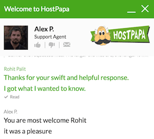 HostPapa Live Chat 3