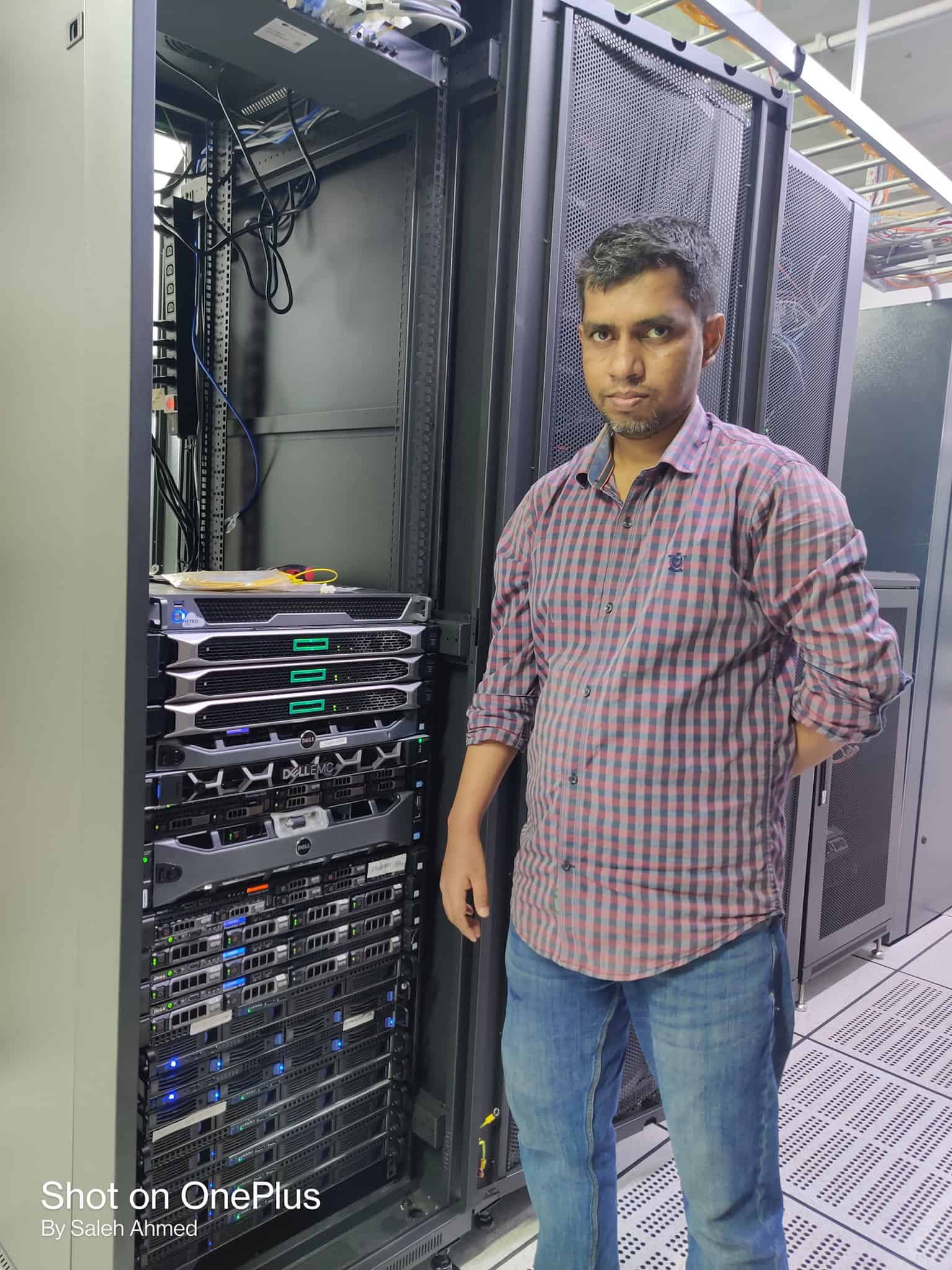 Saleh Ahmed at their datacenter